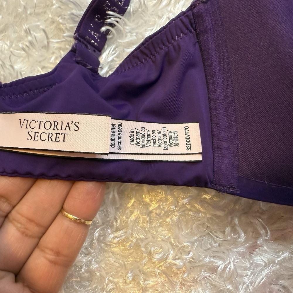 Victoria's Secret Bra 32DDD T-Shirt Lightly Lined Wireless Convertible Purple - Picture 9 of 11